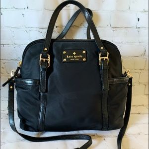 Kate Spade Crossbody Satchel - Black Nylon